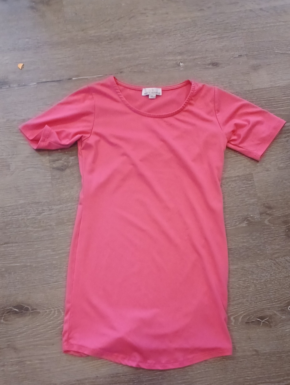 Girls Pink Short Sleeve Tshirt Dress